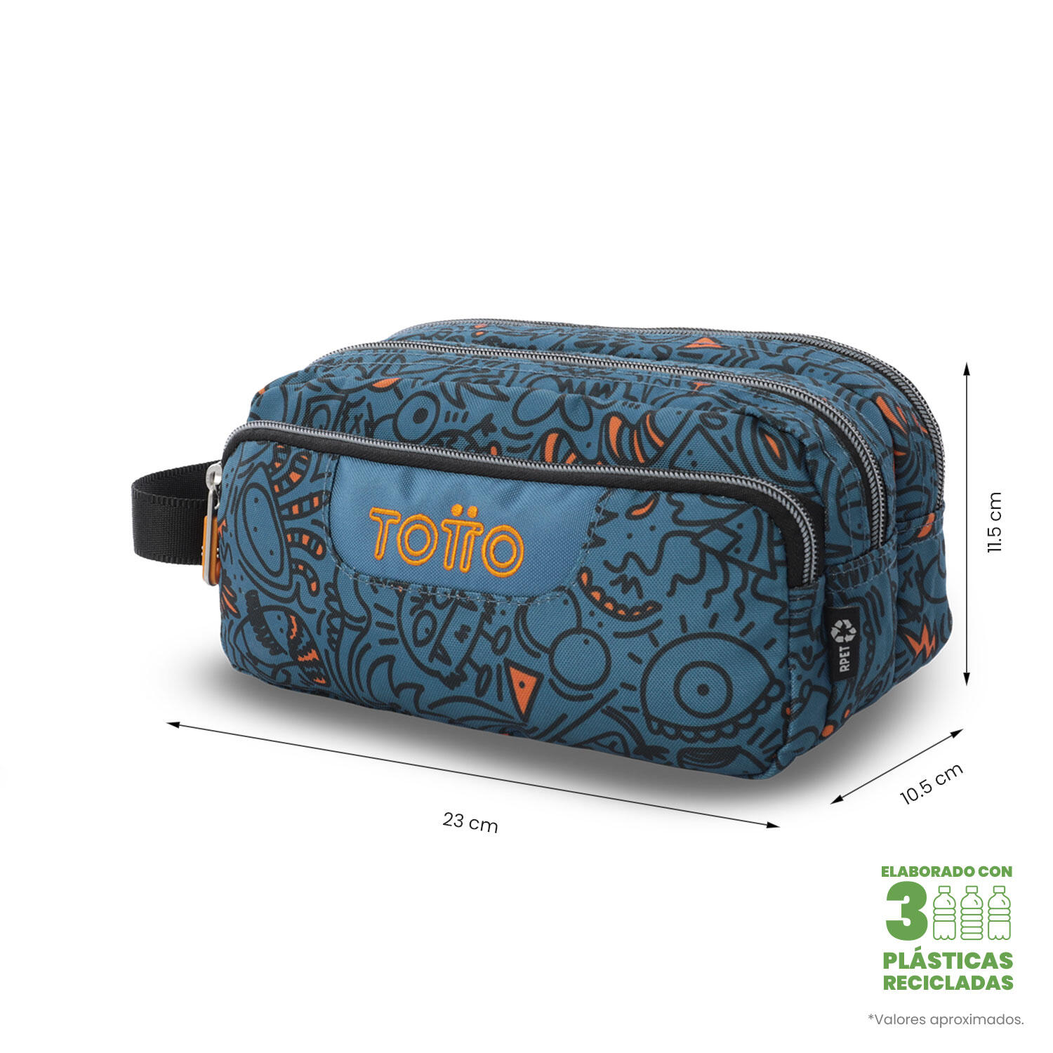 Totto Estuche escolar Agapec Grafer Poliéster 23 x 11.5 x 10.5 cm 2/4