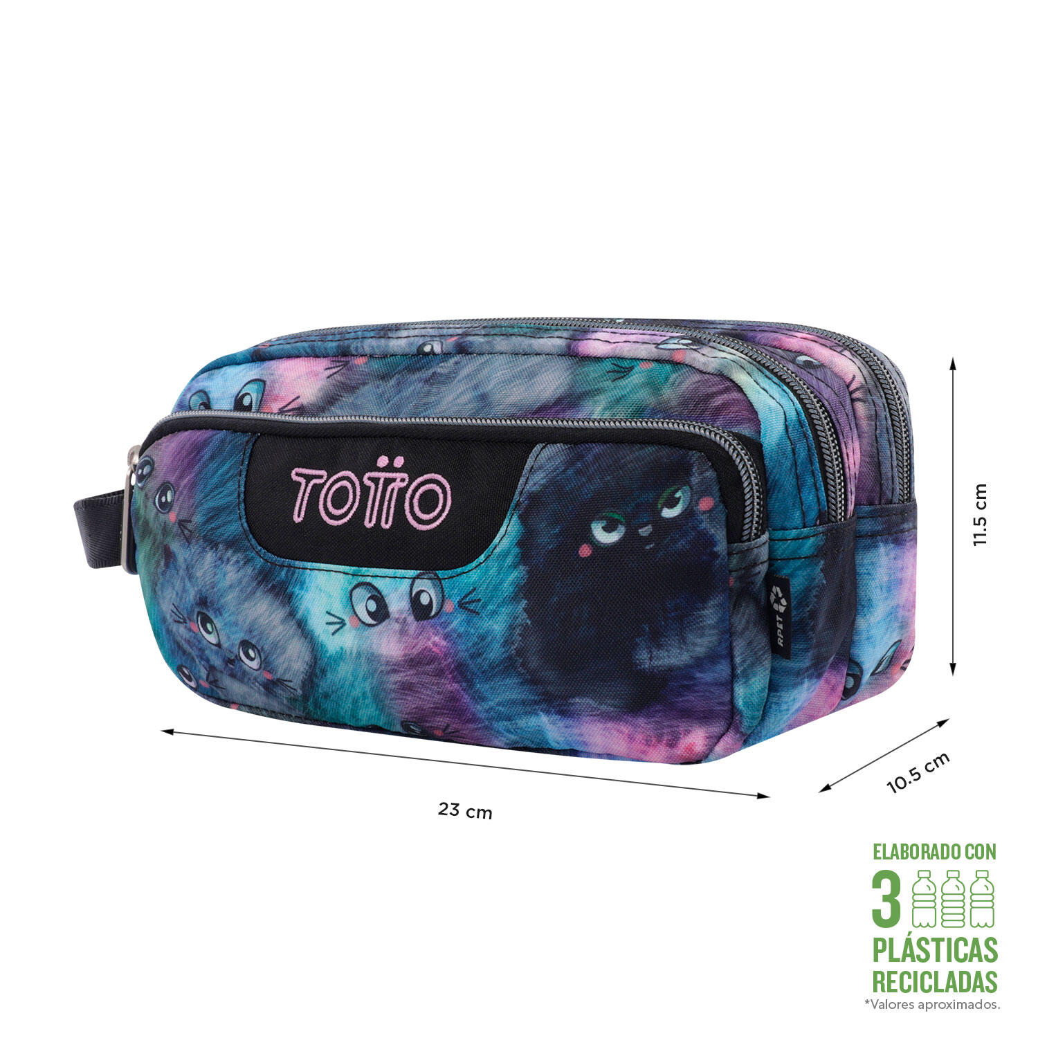 Totto Estuche escolar Agapec Kitten Poliéster 23 x 11.5 x 10.5 cm 2/4
