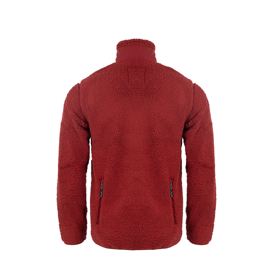 Sherpa Fleece Jacket Men Dark Red 3/6