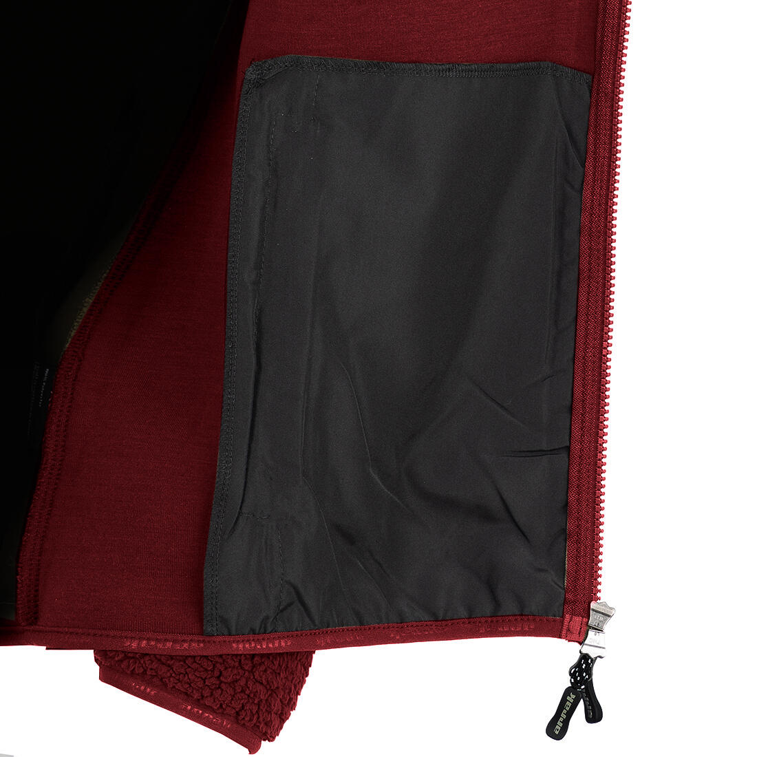 Sherpa Fleece Jacket Men Dark Red 6/6