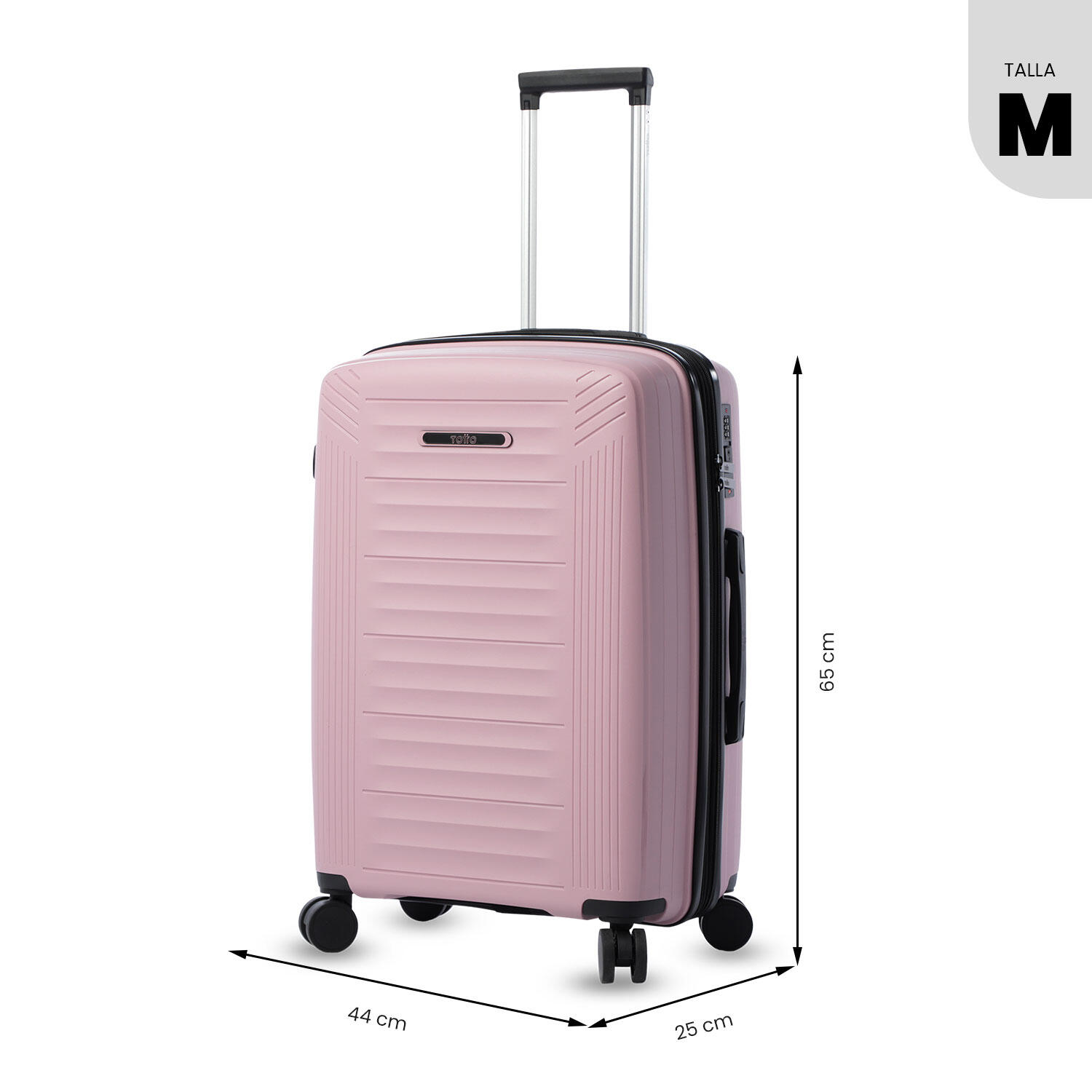 Totto Maleta mediana Trulli Zephyr/Negro Polipropileno 45 x 58.5 x 25.5 cm 3/5