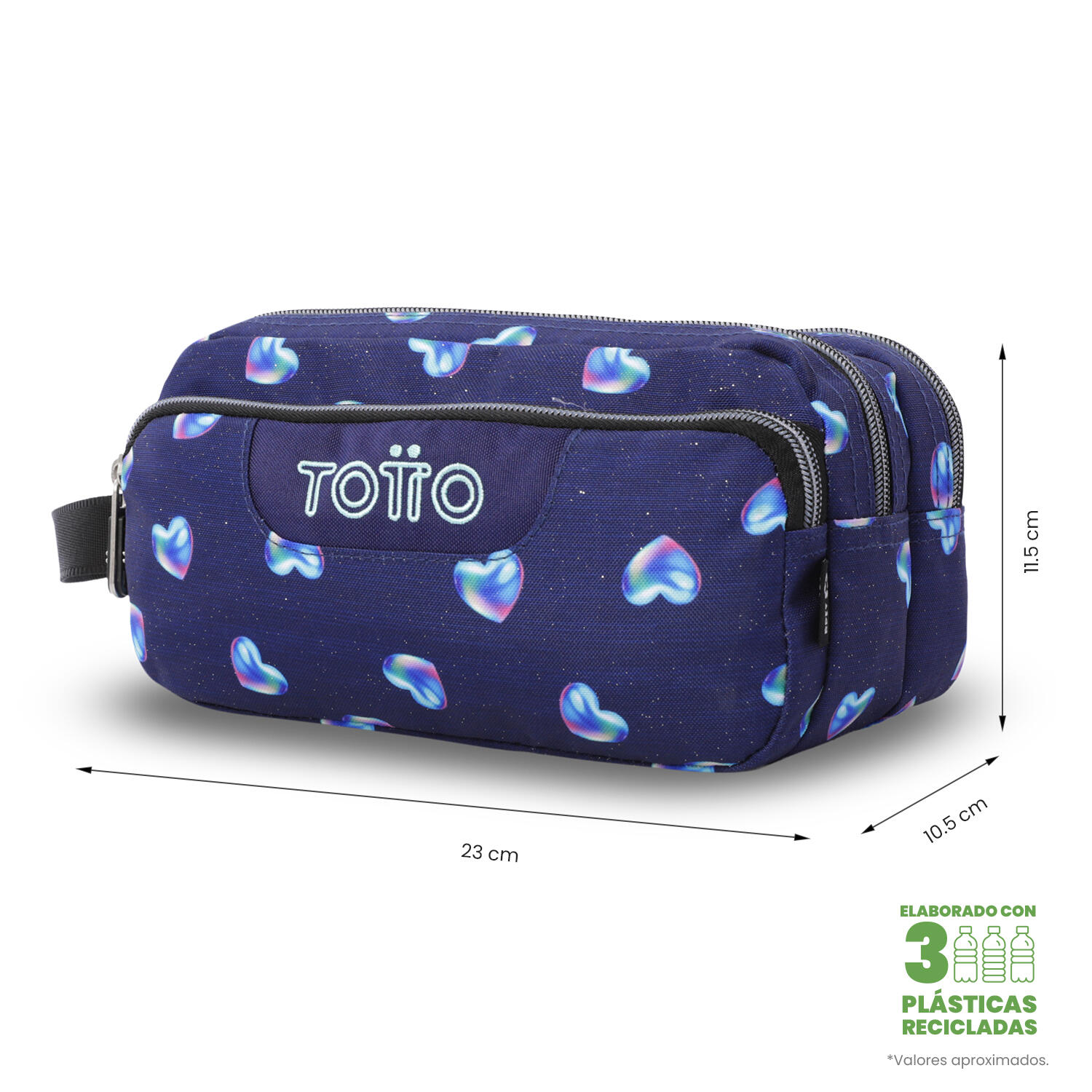 Totto Estuche escolar Agapec Glitter Nacary Poliéster 23 x 11.5 x 10.5 cm 2/4