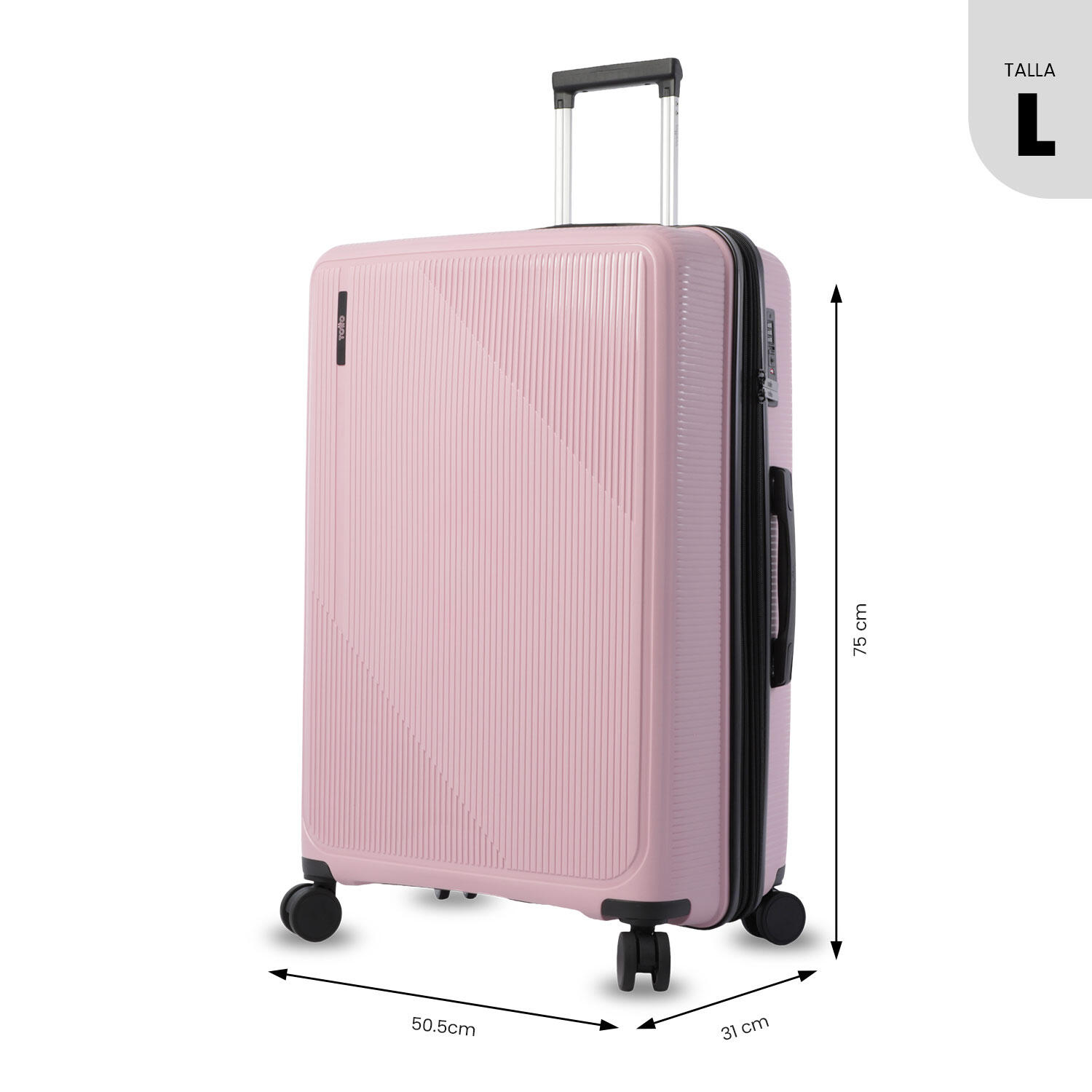 Totto Maleta grande Drifter Zephyr/Negro Polipropileno 52 x 69.5 x 28 cm 3/5