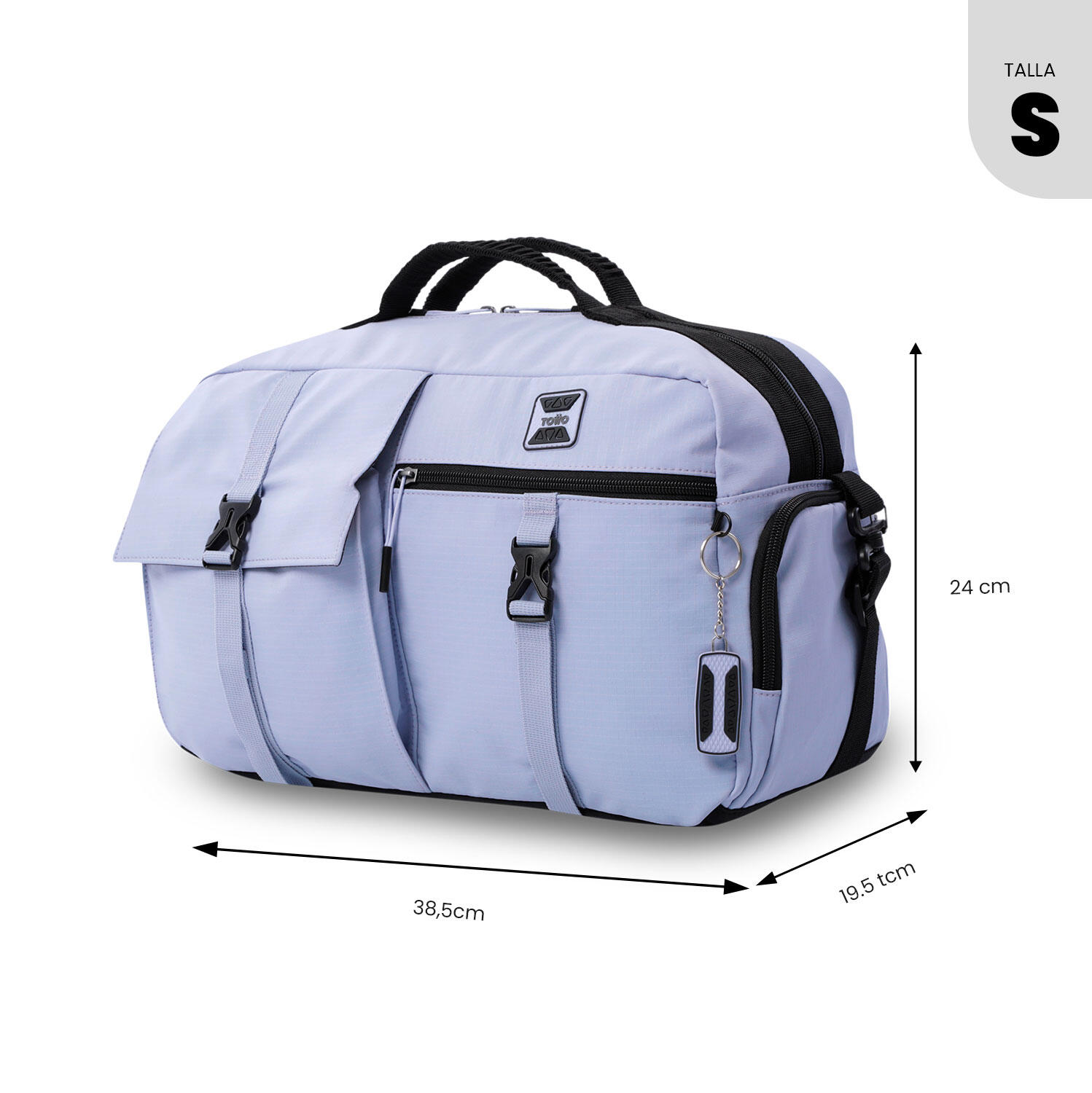 Totto Bolsa deporte Spa Morado/Negro Poliamida 38.5 x 24 x 19.5 cm 3/5