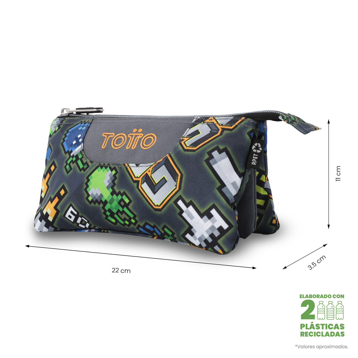 Totto Estuche escolar Tablero Adventur Poliéster 22 x 11 x 3.5 cm 2/4