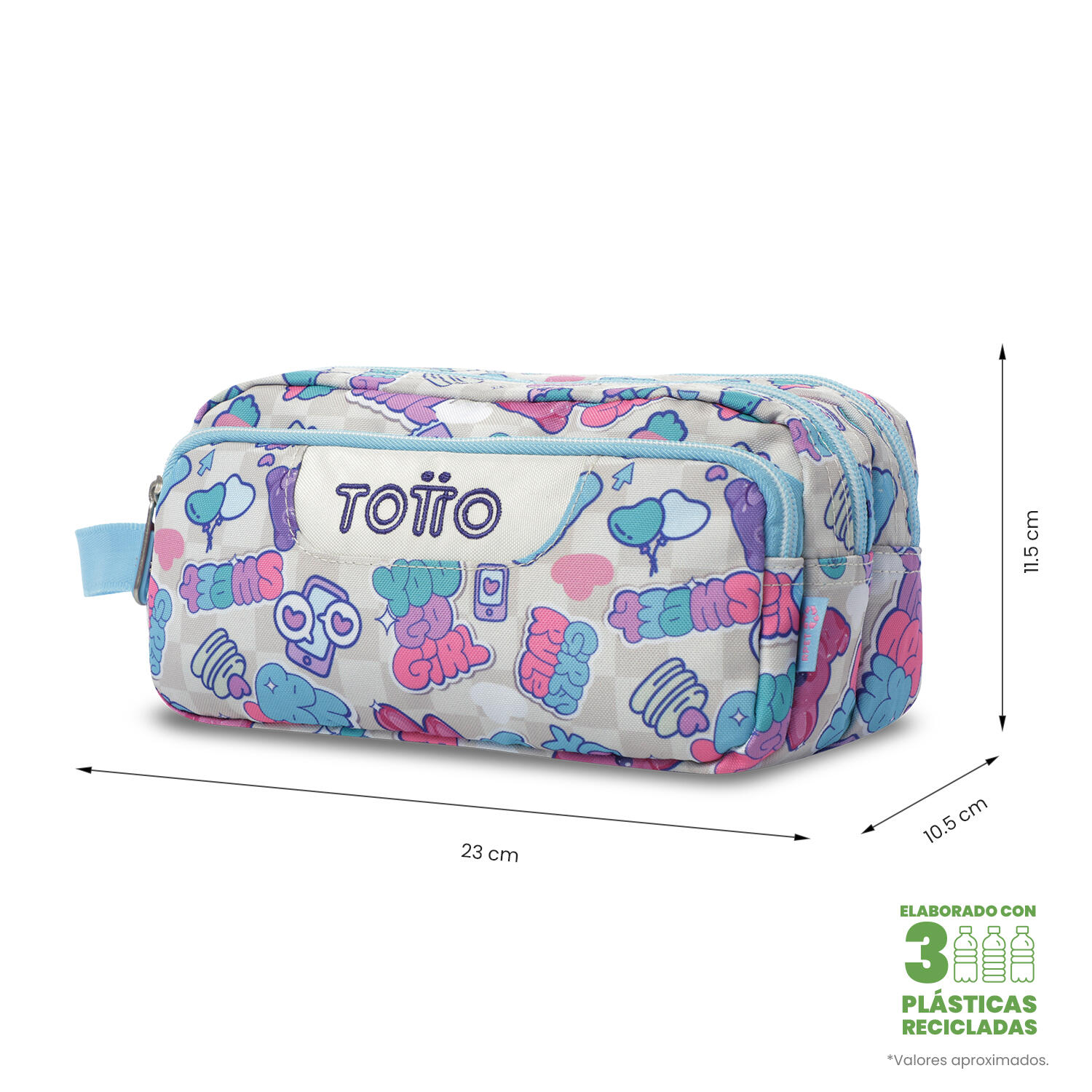 Totto Estuche escolar Agapec Gommis Poliéster 23 x 11.5 x 10.5 cm 2/4