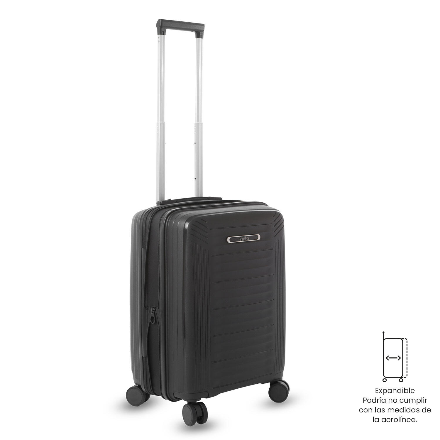 Totto Maleta de cabina Trulli S2 Negro/Black Polipropileno 35.5 x 47 x 21.5 cm 5/5