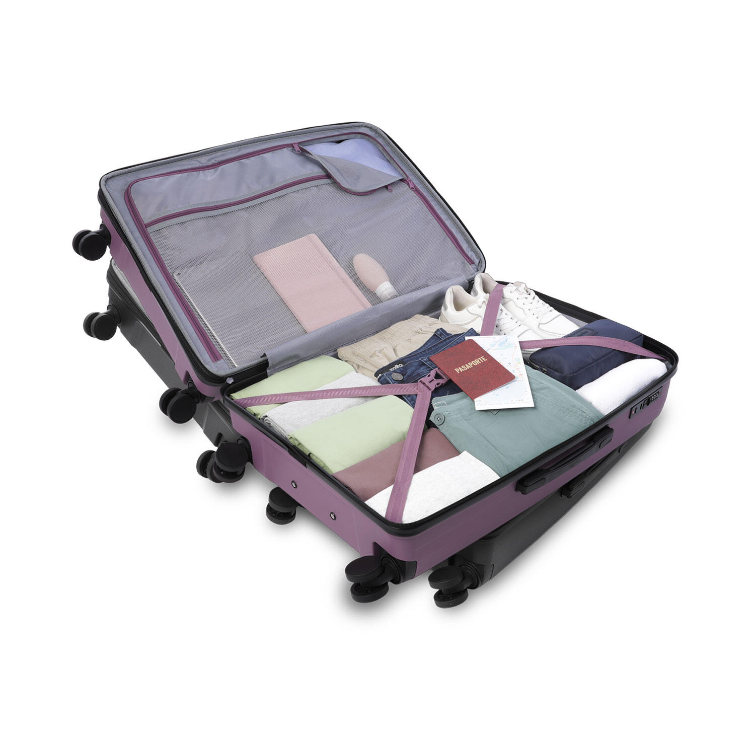 Totto Maleta grande Trulli Grape Nectar/Negro Polipropileno 52 x 69.5 x 28 cm 4/5
