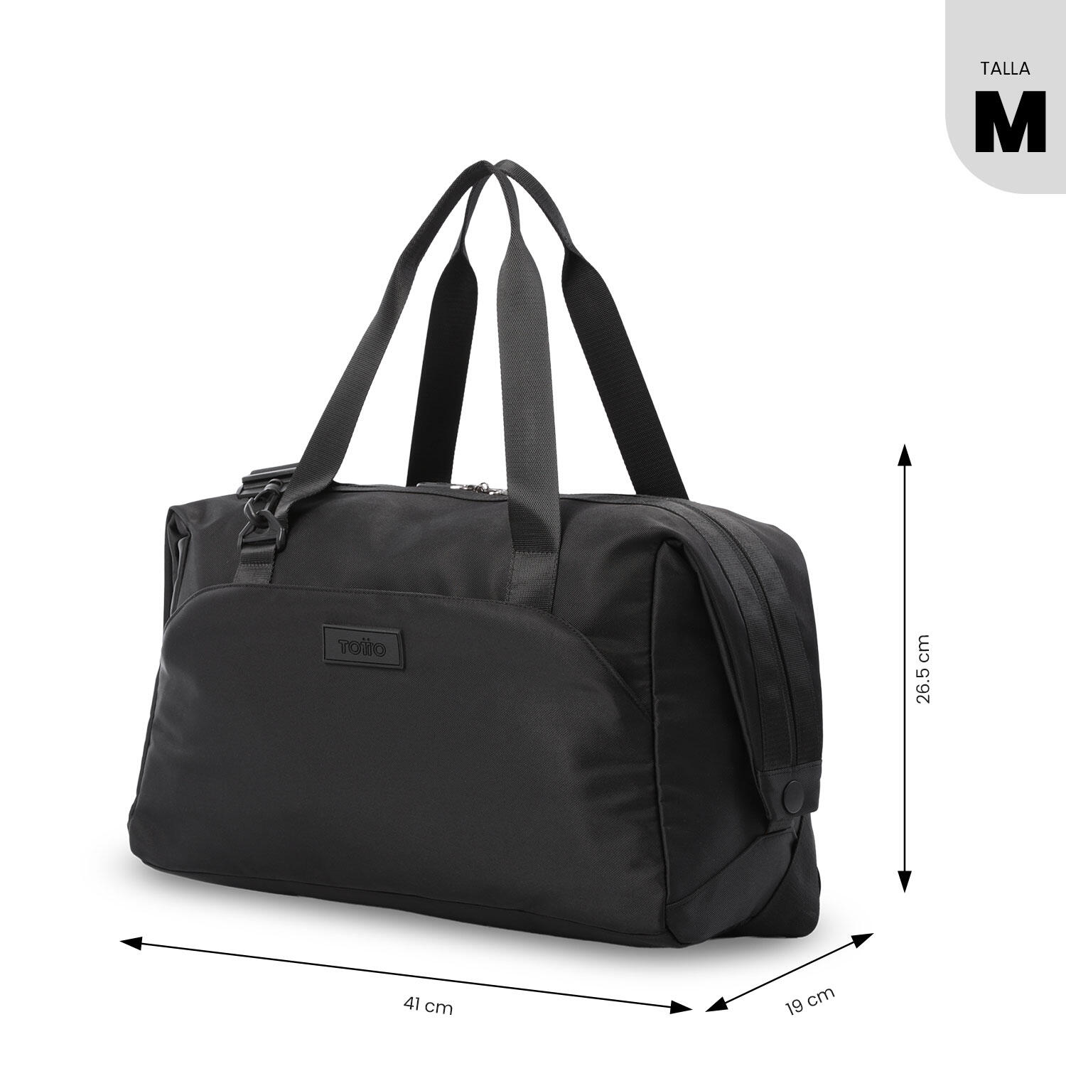 Totto Bolsa deporte Weekender 2.0 Negro/Black Poliéster 41 x 26.5 x 19 cm 4/5