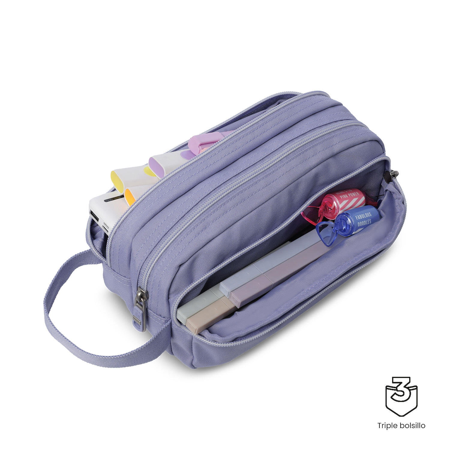 Totto Estuche Agapec Ecole Solid Cosmic Sky Poliéster 23 x 11.5 x 10.5 cm 3/4