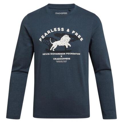 Tshirt Manches Longues Motif/style Lion CRUZ Enfant (Bleu Gris Foncé Imprimé)