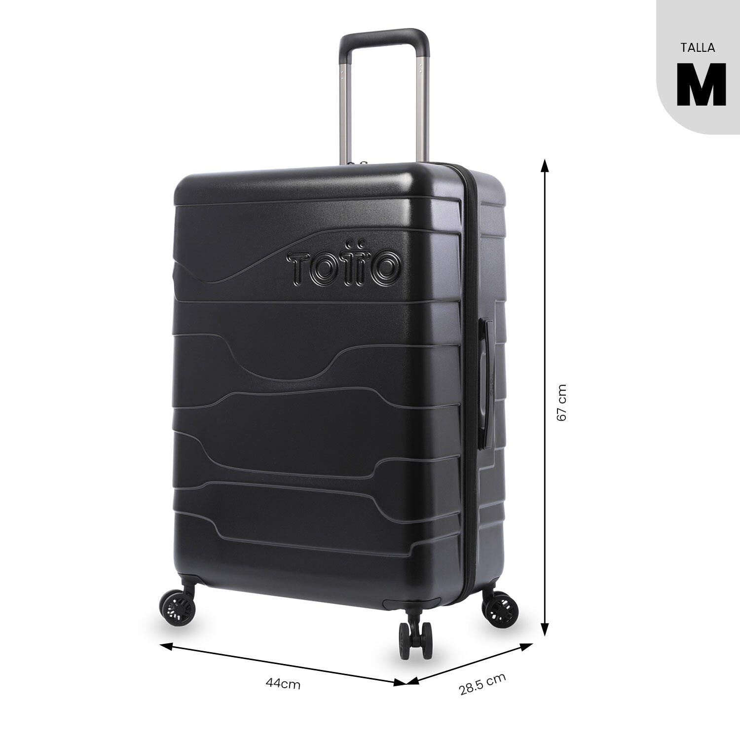 Totto Maleta mediana Gravity Negro/Black Policarbonato 43 x 60 x 27 cm 3/5
