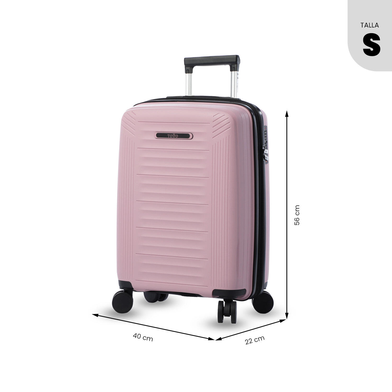 Totto Maleta de cabina Trulli S2 Zephyr/Negro Polipropileno 35.5 x 47 x 21.5 cm 3/5