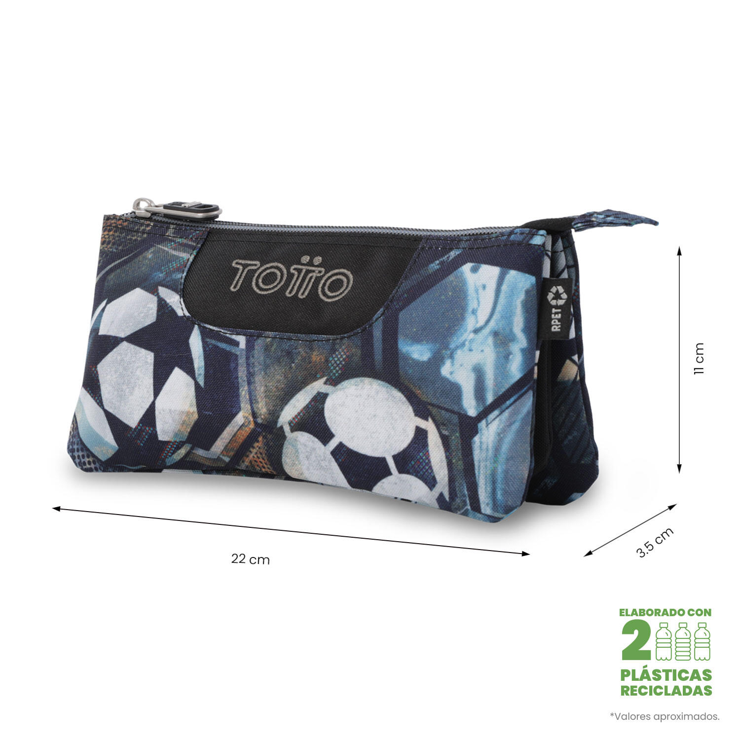 Totto Estuche escolar Tablero Verat Soccer Poliéster 22 x 11 x 3.5 cm 2/4