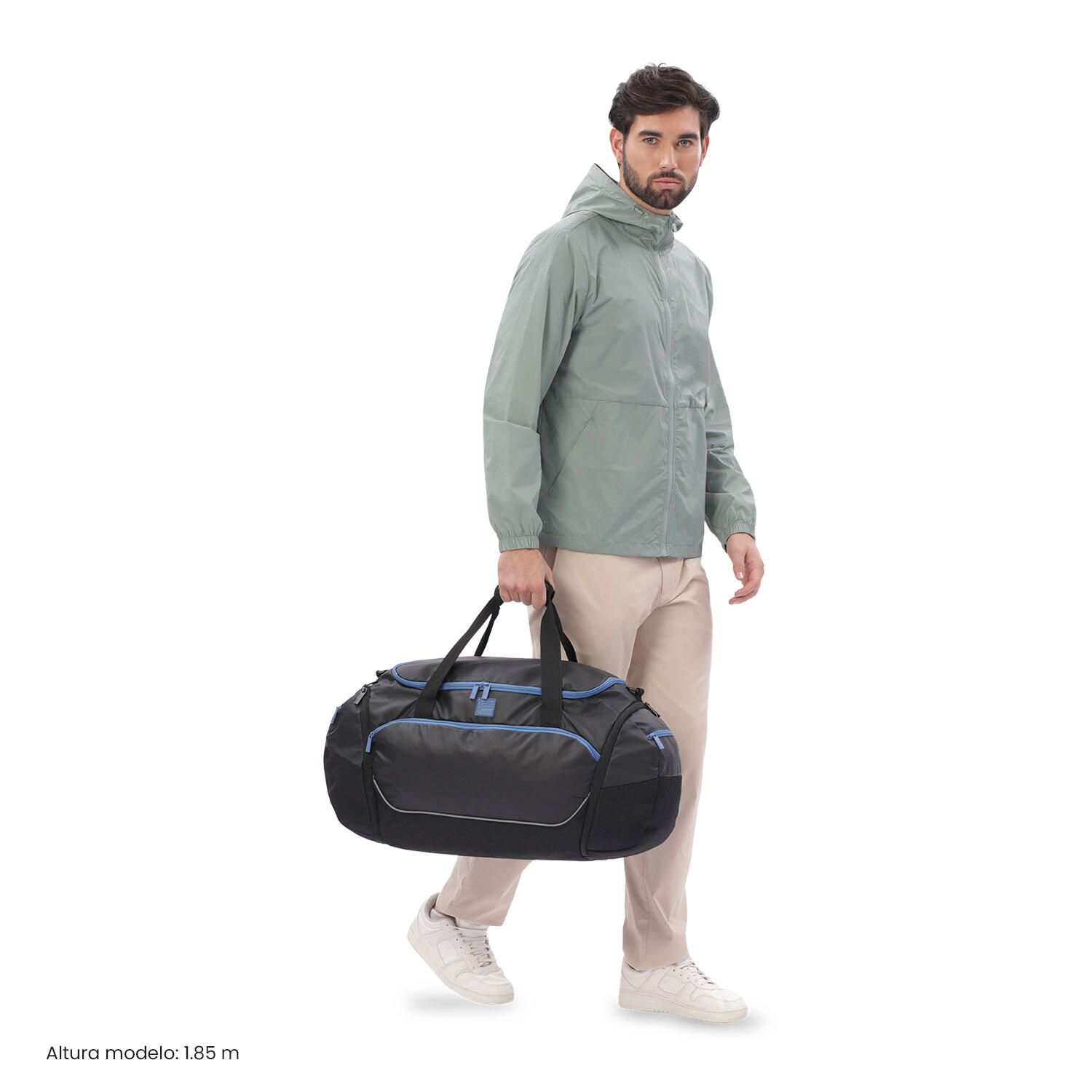 Totto Bolsa deporte Gotcha 2.0 Negro/Blue Horizon Poliéster 37.5 x 28 x 28 cm 2/5