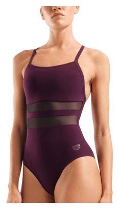 Maillot de Bain Arena Mesh Equals Bordeaux Femme 3/5