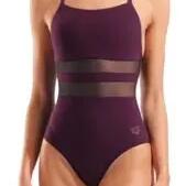 Arena Mesh Equals Bordeaux Women's Swimsuit