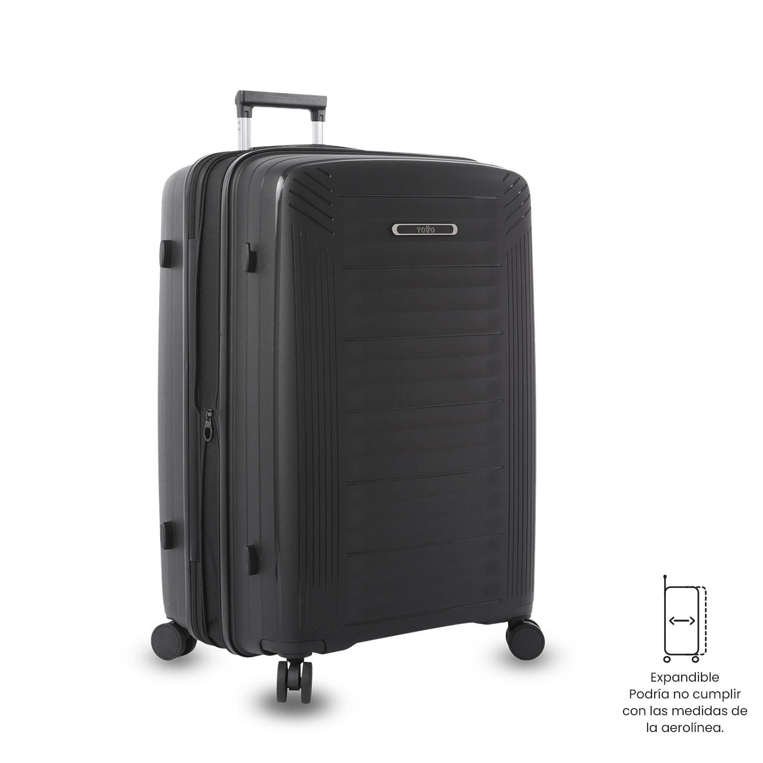Totto Maleta grande Trulli Negro/Black Polipropileno 52 x 69.5 x 28 cm 5/5