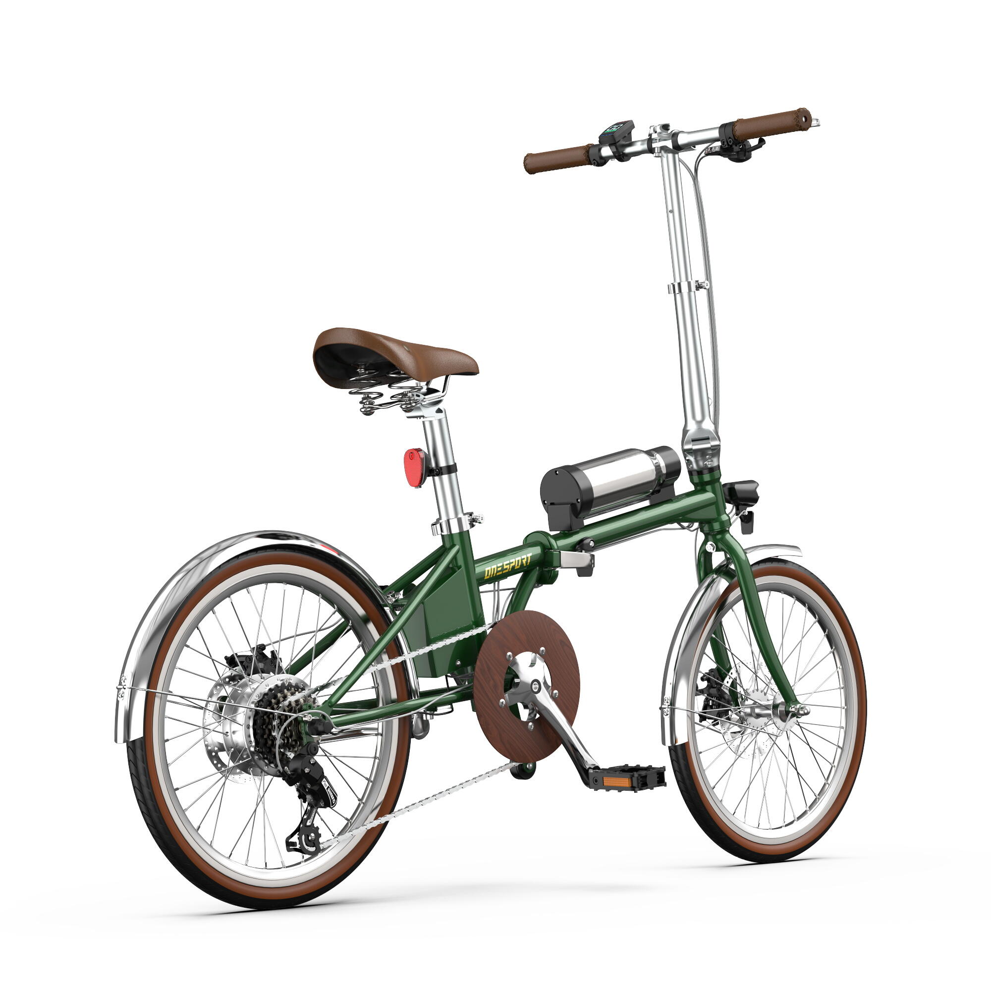 Bicicleta elétrica dobrável e leve OneSport OT02 Pro com sensor de binário 2/7