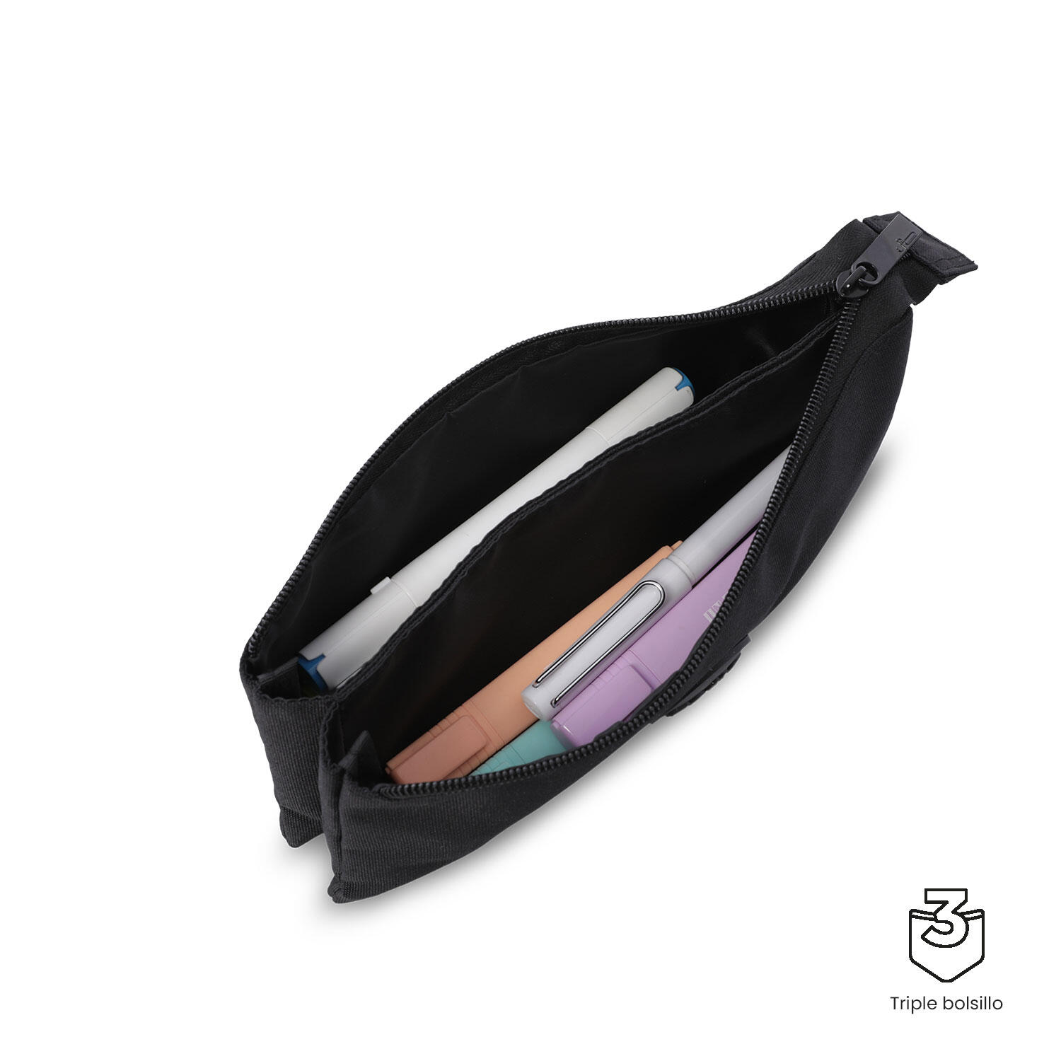 Totto Estuche infantil SKL Negro/Black Poliéster 20 x 12 x 11.5 cm 3/4