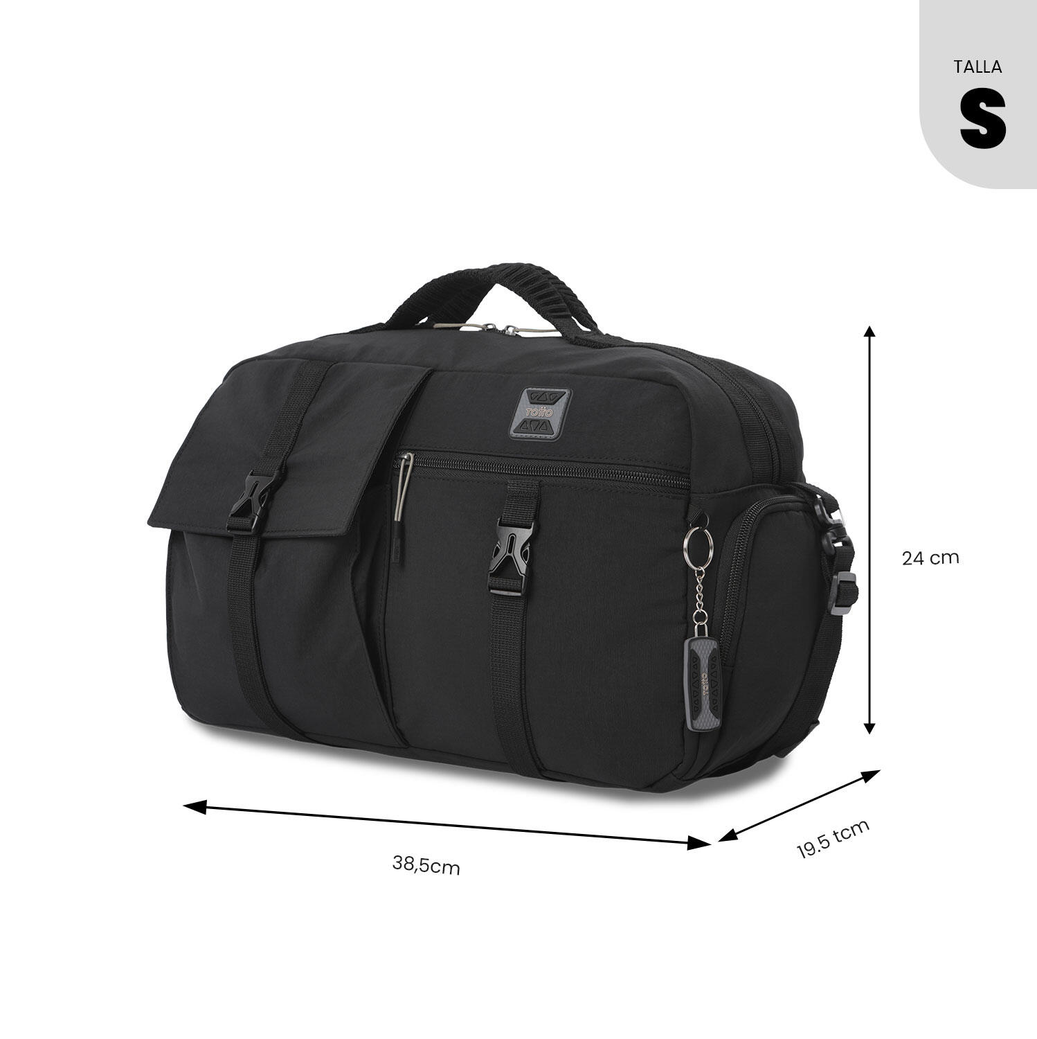 Totto Bolsa deporte Spa Negro/Dune Poliamida 38.5 x 24 x 19.5 cm 3/5