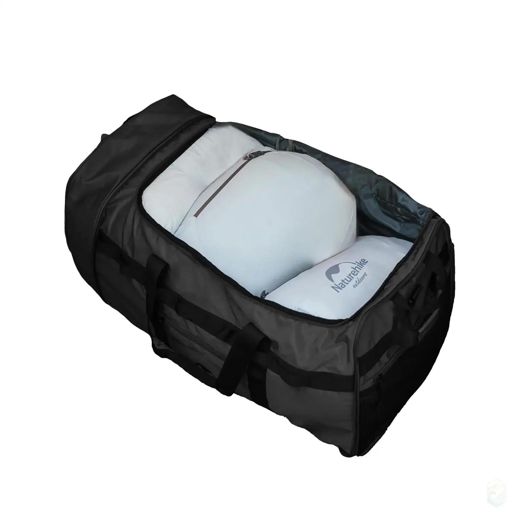Bolso de Viaje plegable negro Naturehike con ruedas para camping 3/5