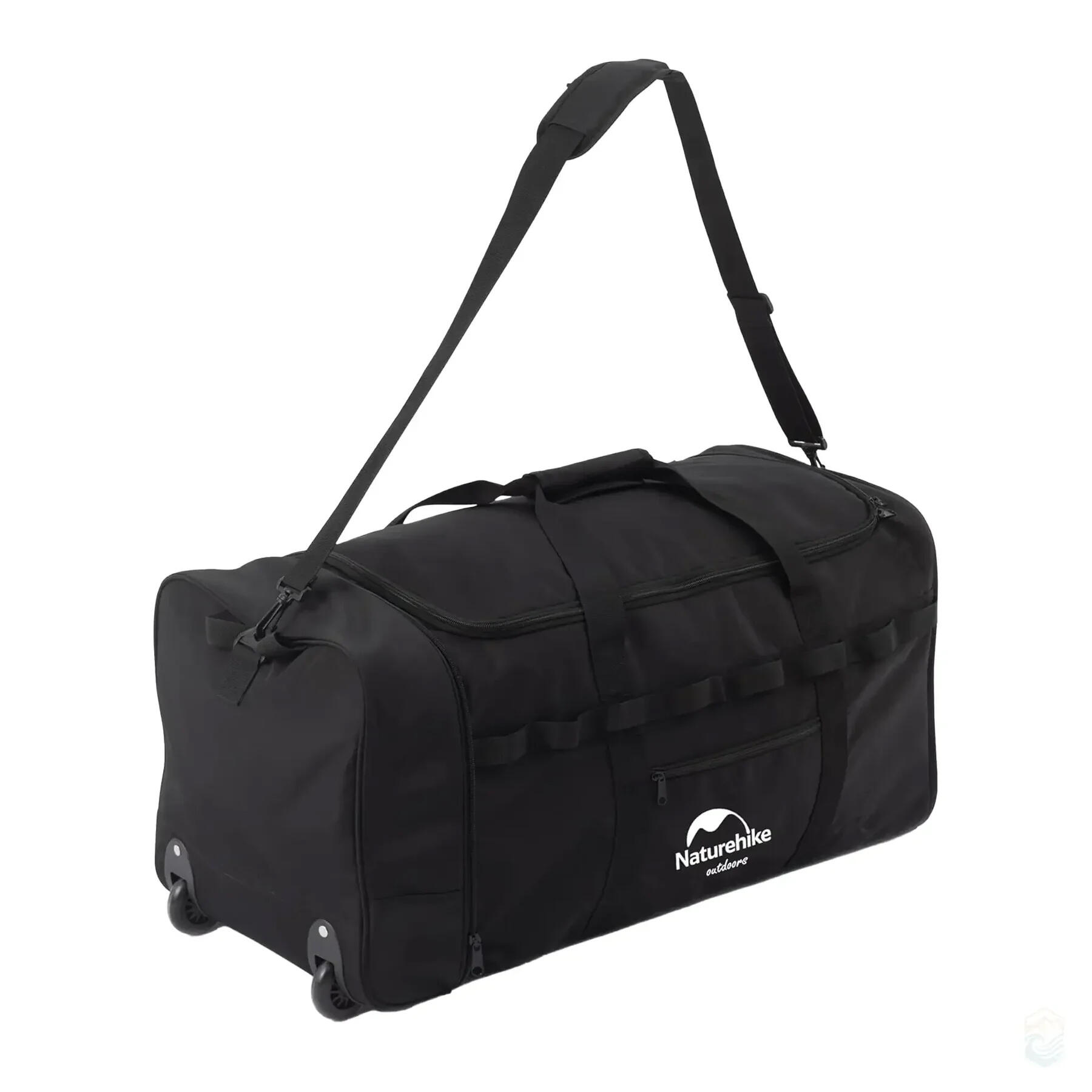 Bolso de Viaje plegable negro Naturehike con ruedas para camping 4/5