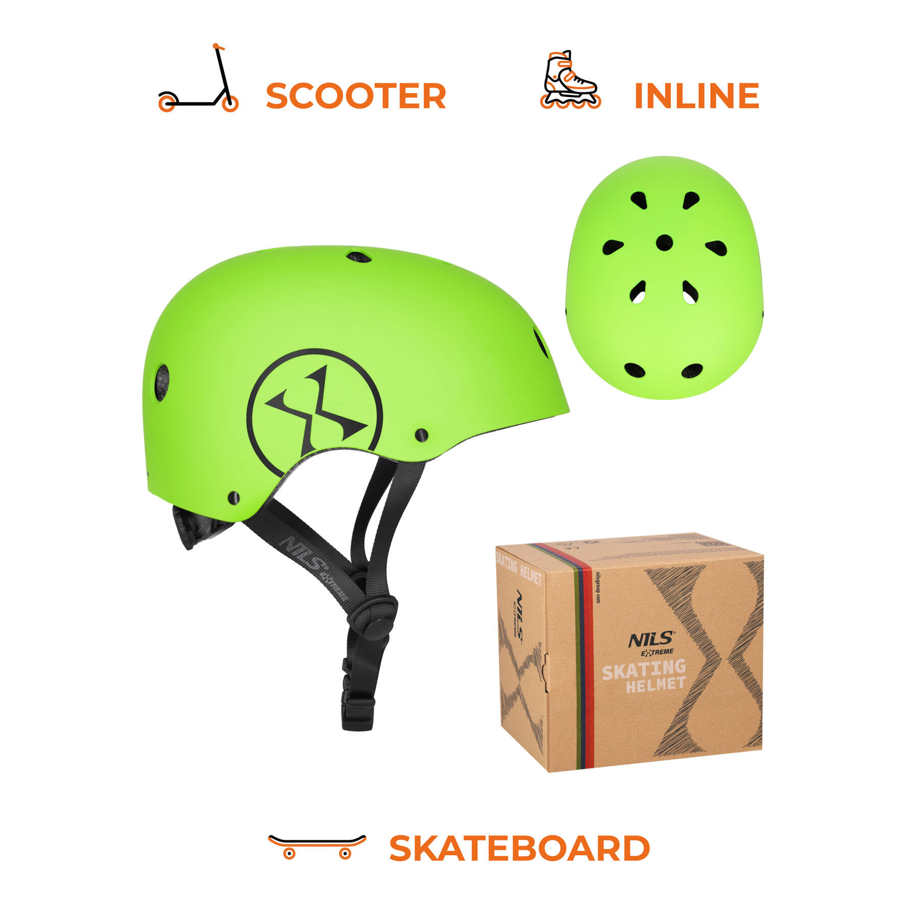 Helm voor rolschaatsen, skateboard en step MTW001-2 Nils Extreme 2/7