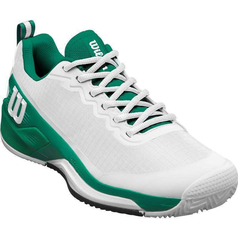 Tênis Wilson Rush Pro 4.5 Clay Branco Verde Preto 4/5