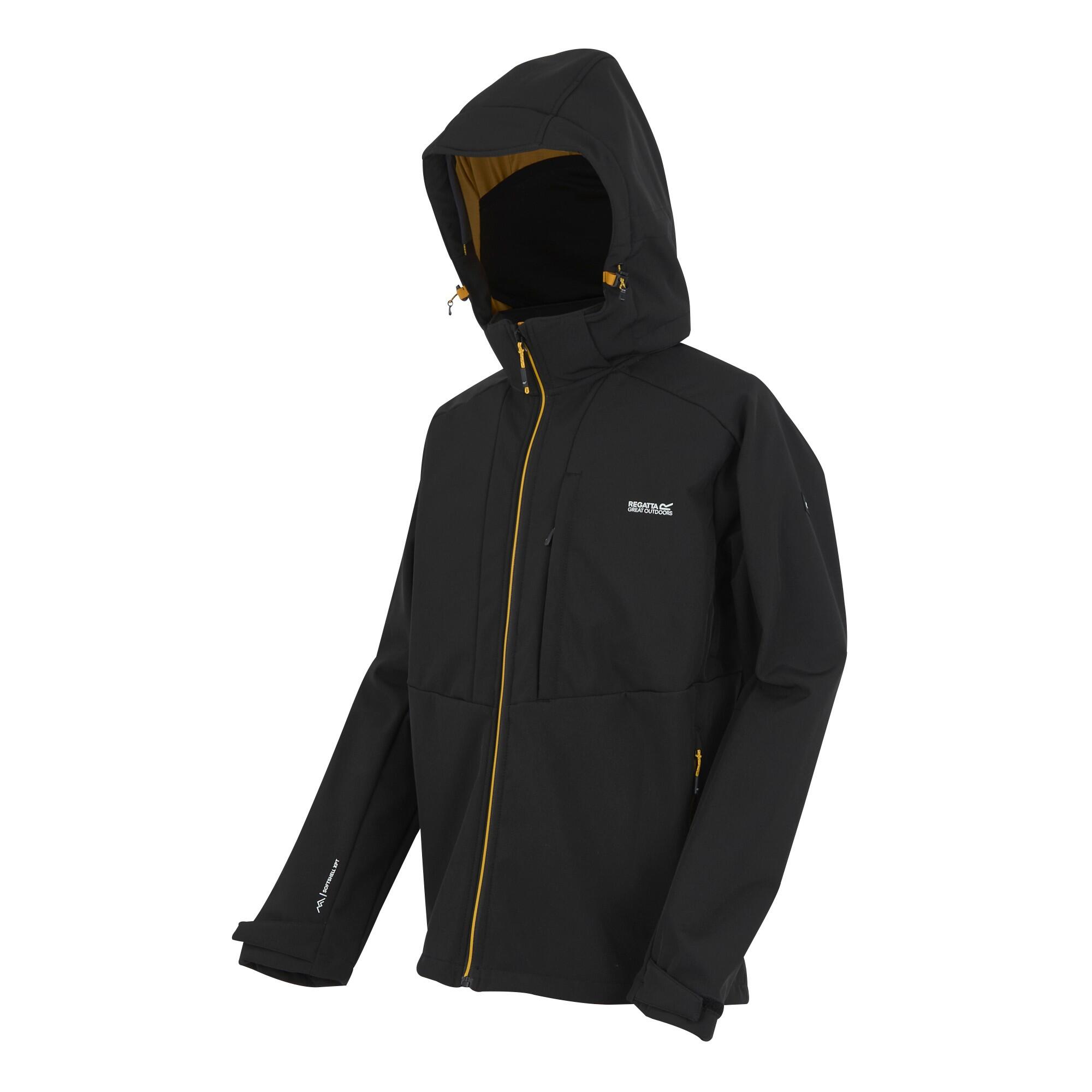 Heren Hewitts Soft Shell Jas (Zwart) 3/5