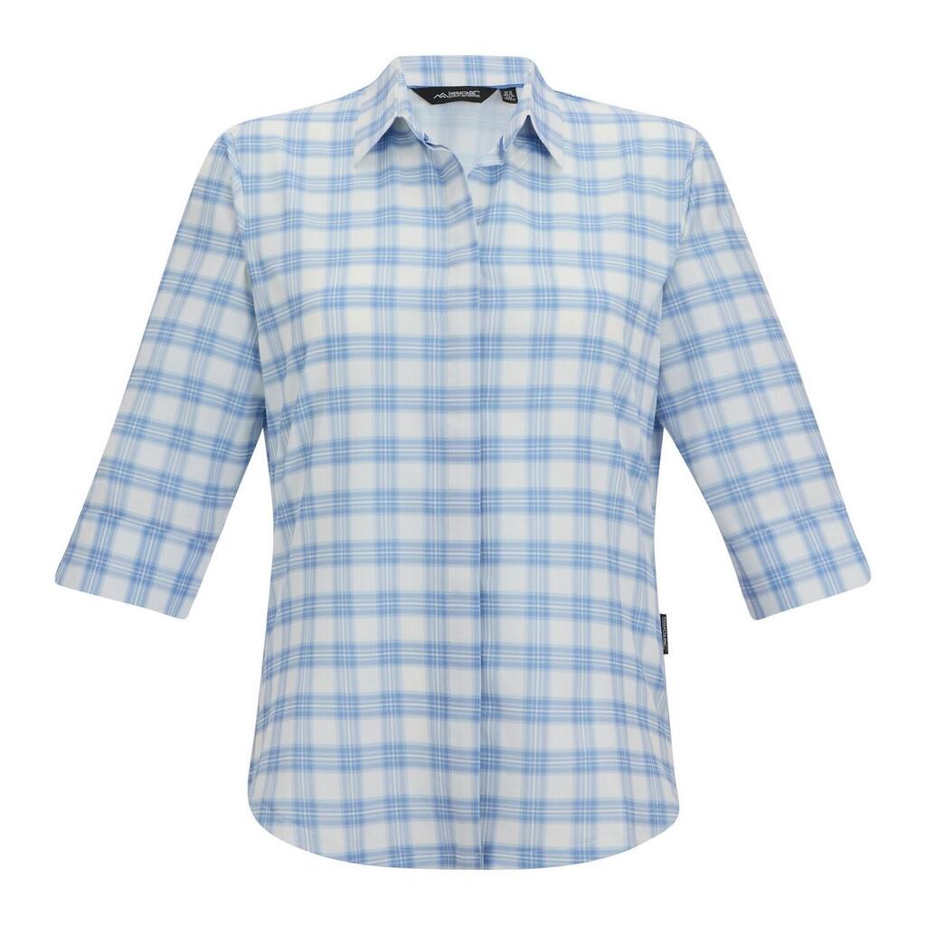 Womens/Ladies Keralin Checked Shirt (Washed Denim)