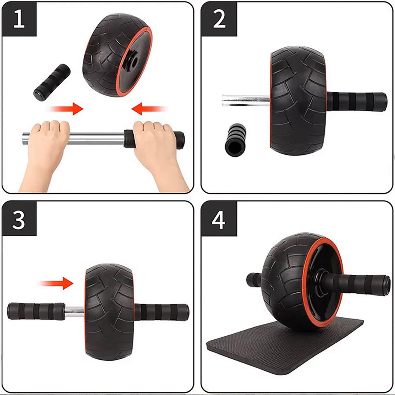 Kółko do ćwiczeń mięśni brzucha Wozinsky ab roller wheel 5/7