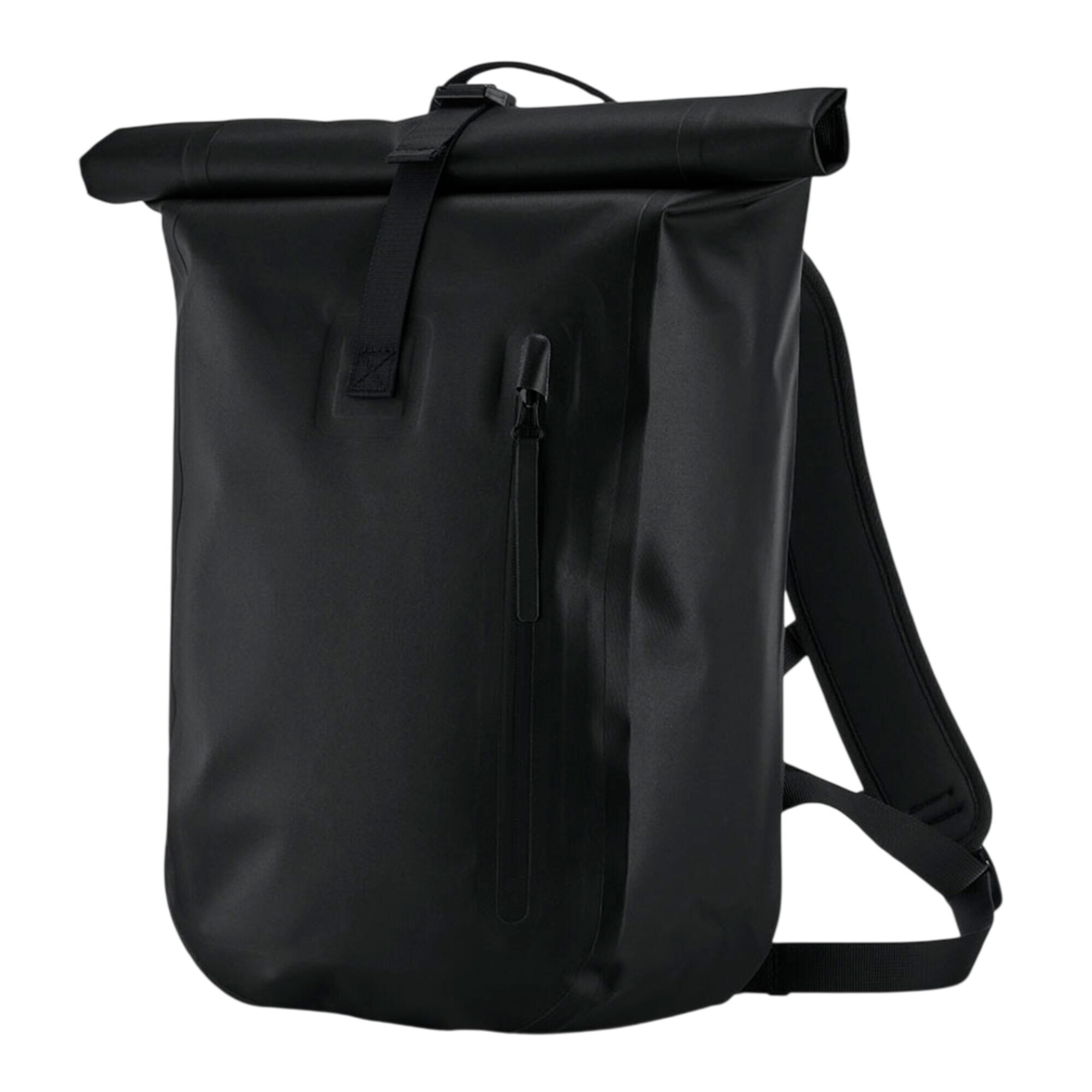 Lite Roll Top Waterproof Backpack (Black) 2/2