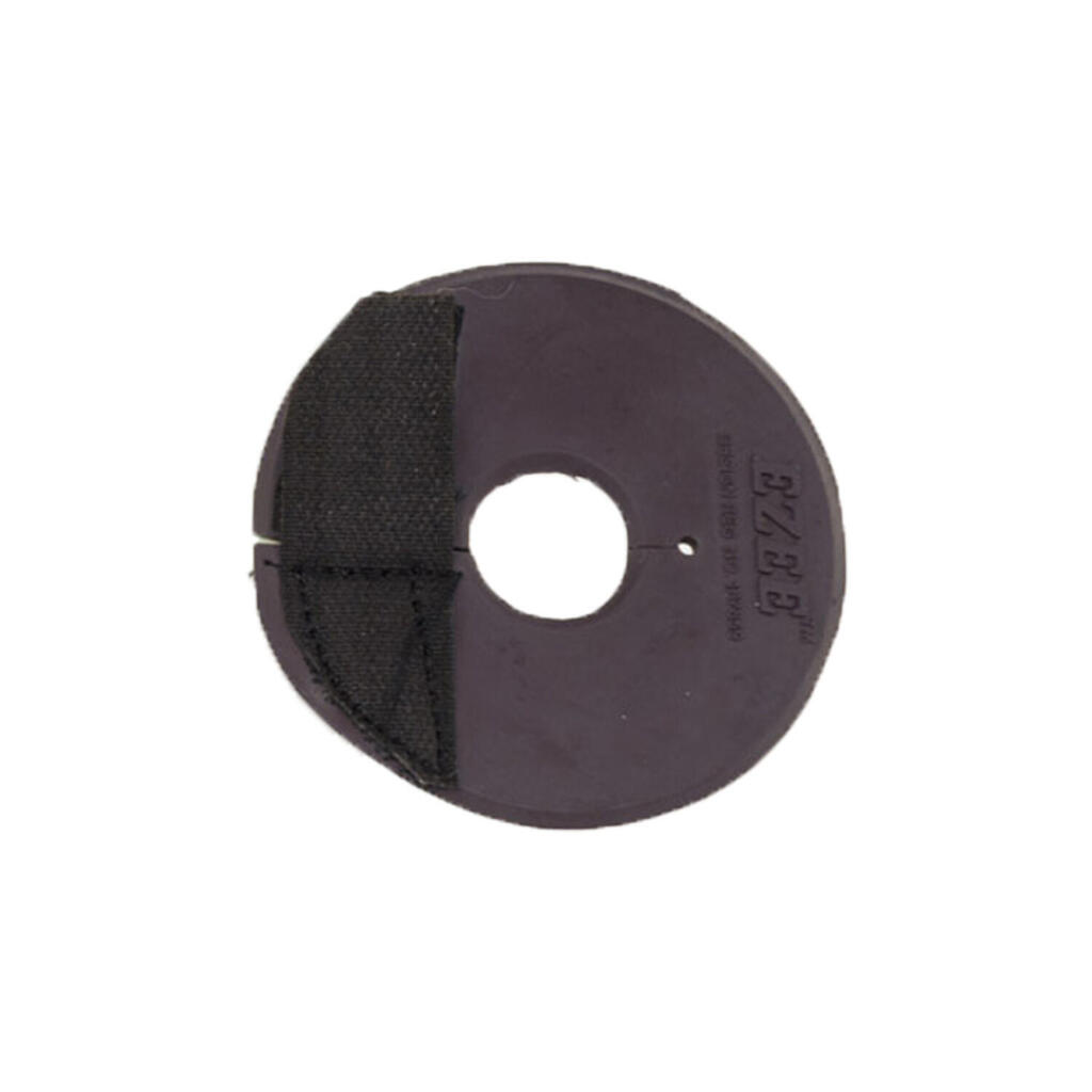 Rubber rosettes with hook and loop fastening