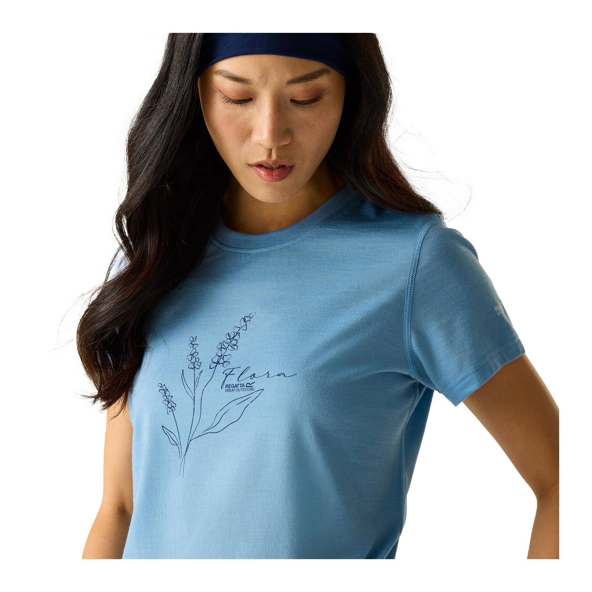 Tshirt Manches Courtes Motif/style Lavande ESCADE Femme (Bleu Délavé Imprimé) 4/5