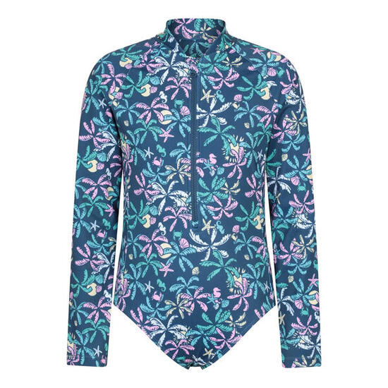 Haut De Bain Antiirritation Motif/style Feuille De Palmier MIRA Enfant (Bleu