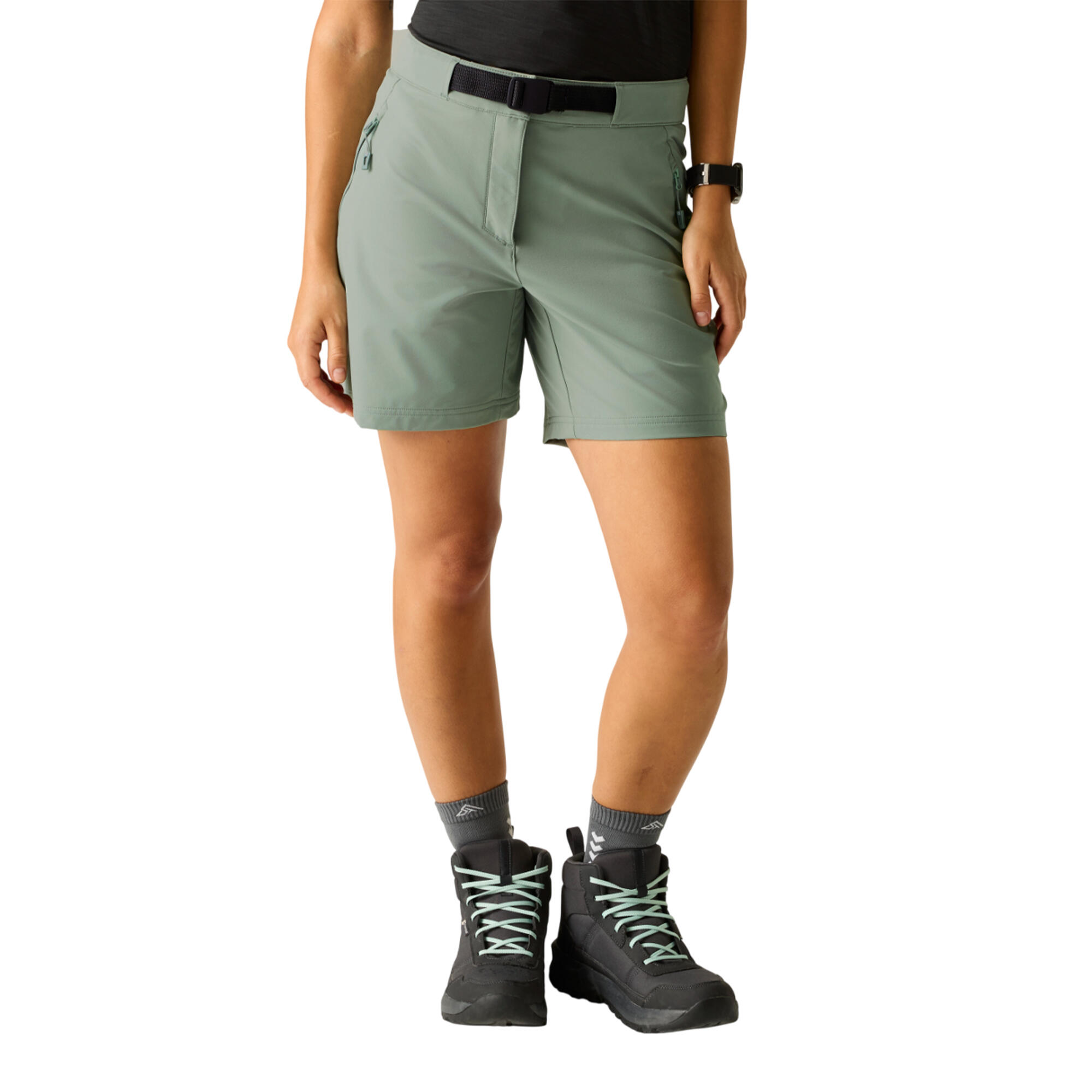 Short De Randonnée À Ceinture Amovible MELODIC PRO Femme (Vert Pâle) 4/5