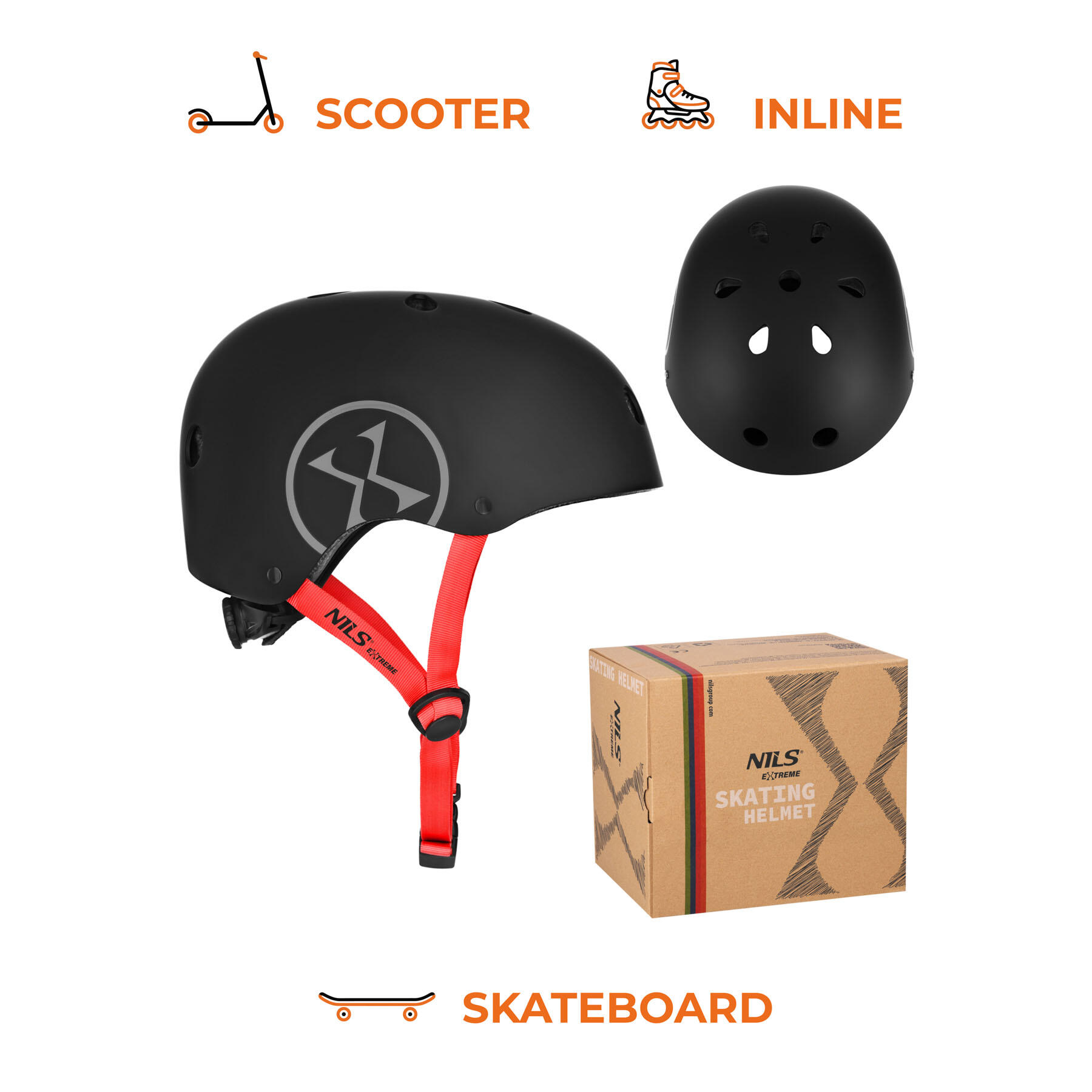 Helm voor rolschaatsen, skateboard en step MTW001-2 Nils Extreme 2/7