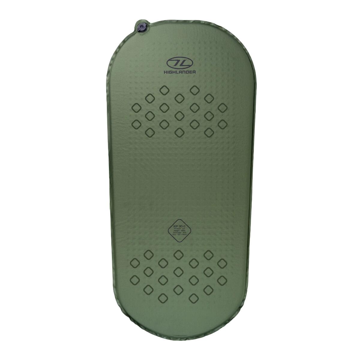 HIGHLANDER Samonafukovací karimatka Kip Mat Compact - olivově zelená