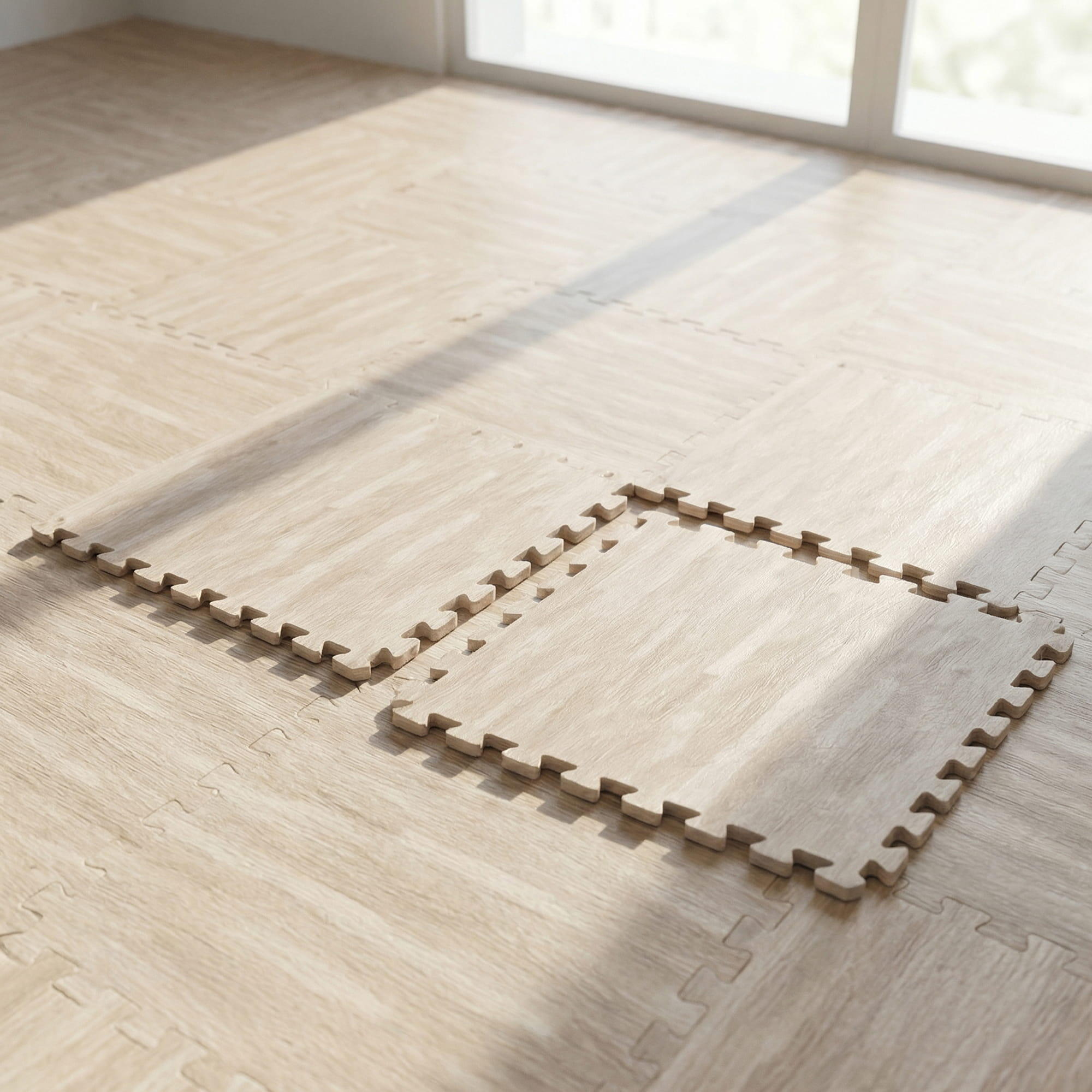 X-star 4pc foam mat 60x60cm-beige wood 7/7