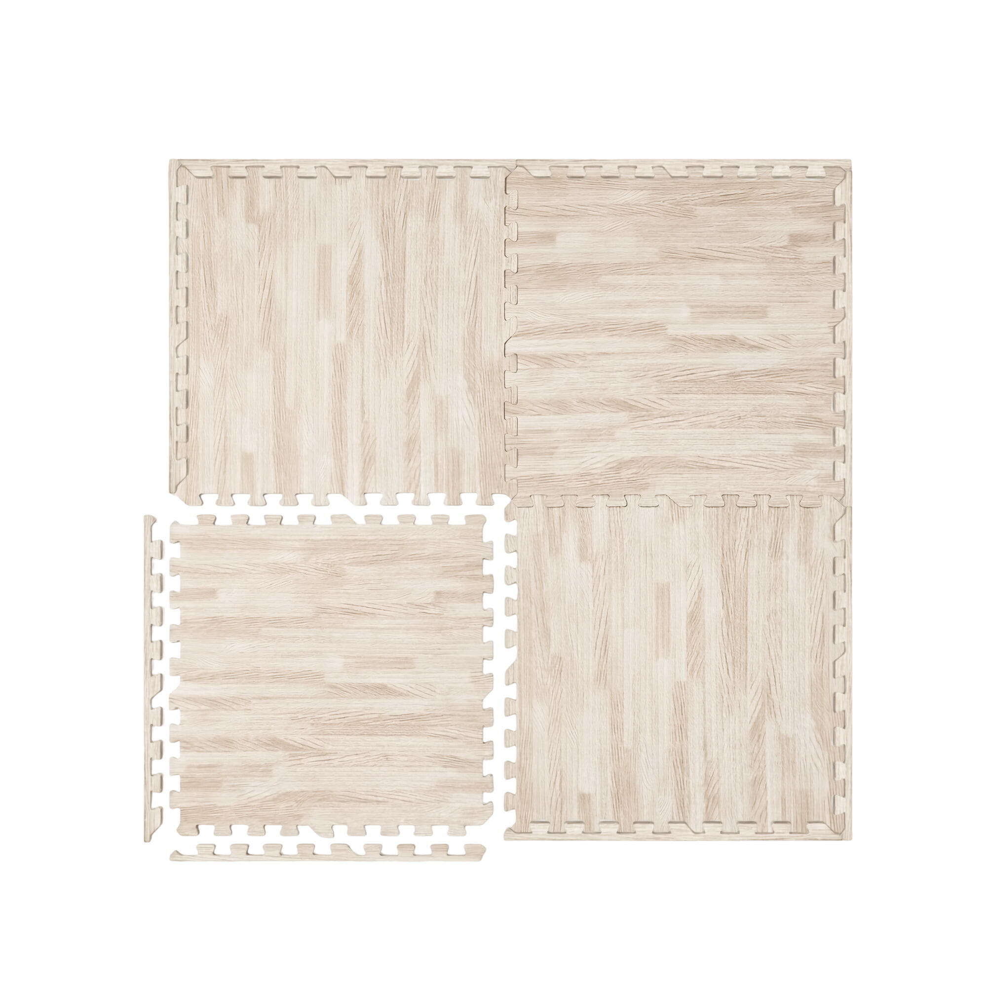 X-star 4pc foam mat 60x60cm-beige wood 4/7