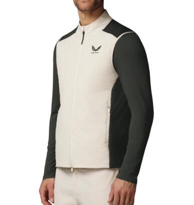 Castore LVS Hybrid Gilet, Golfweste für Herren, Beige 2/6