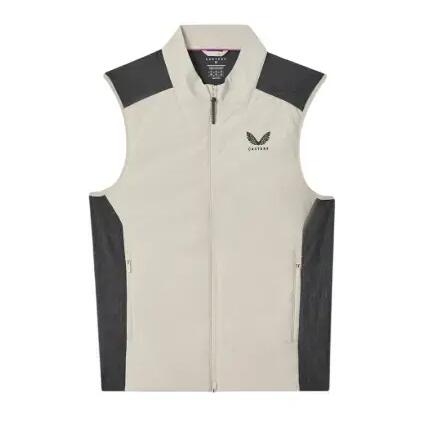 Men's Castore LVS Hybrid Golf Gilet – Beige