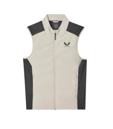 Castore LVS Hybrid Gilet, Golfweste für Herren, Beige