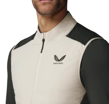 Castore LVS Hybrid Gilet, Golfweste für Herren, Beige 4/6