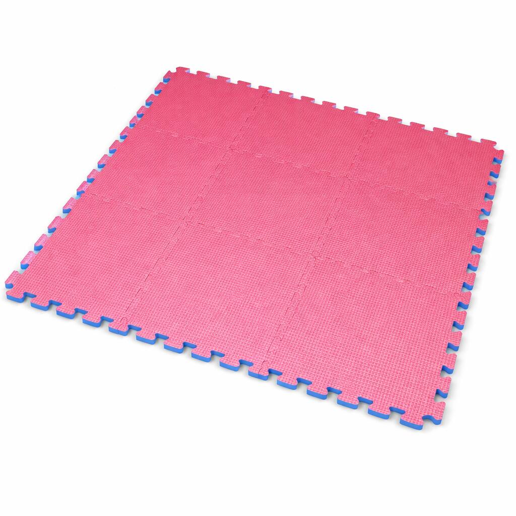 Suelo Puzzle Eva Profesional Tatami 1x1 m y Grosor 2 cm Rojo/Azul 3/4