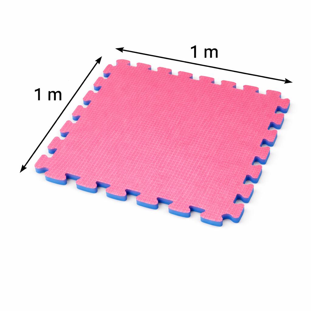 Suelo Puzzle Eva Profesional Tatami 1x1 m y Grosor 2 cm Rojo/Azul 2/4