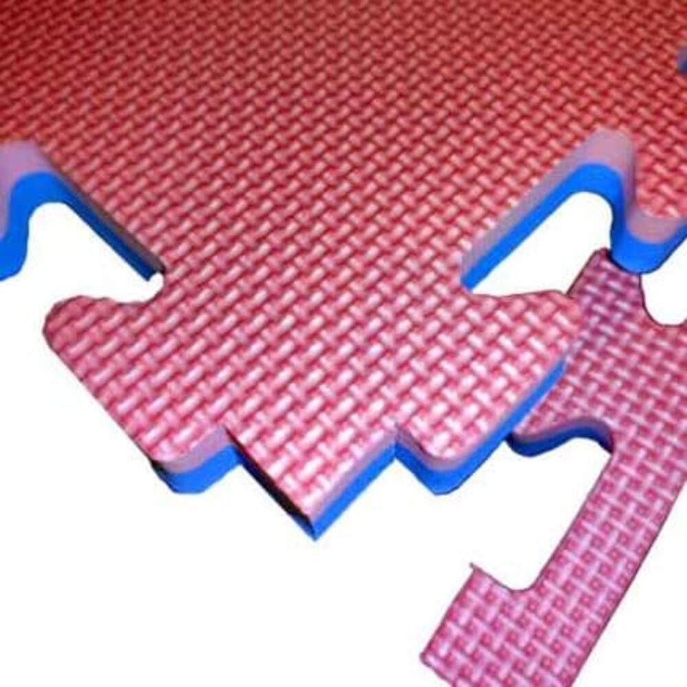 Suelo Puzzle Eva Profesional Tatami 1x1 m y Grosor 2 cm Rojo/Azul 4/4