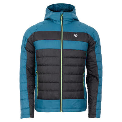 Heren touring ii gewatteerd jack (ijsvogelblauw/zwart)
