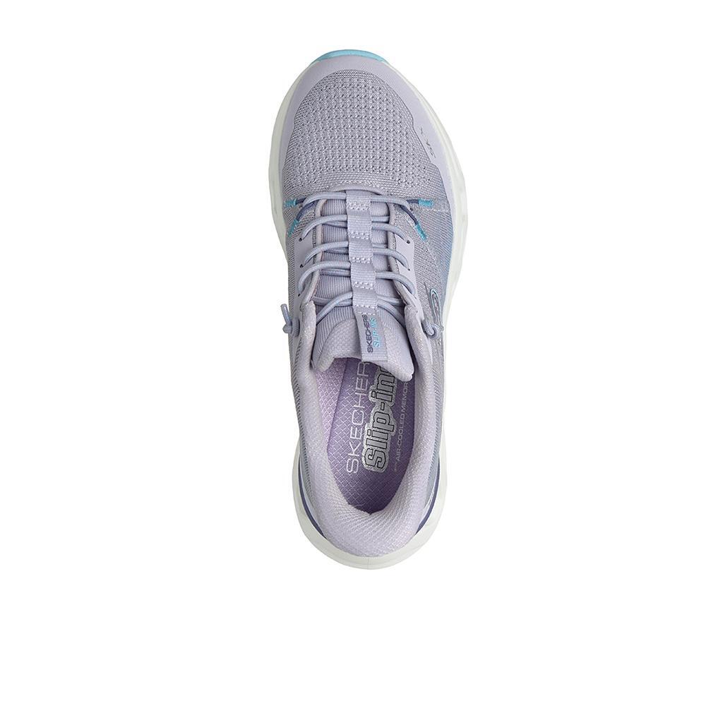 Tênis Roxos Skechers Skide-Step Femininos Altus Fast Lane Roxos 3/4
